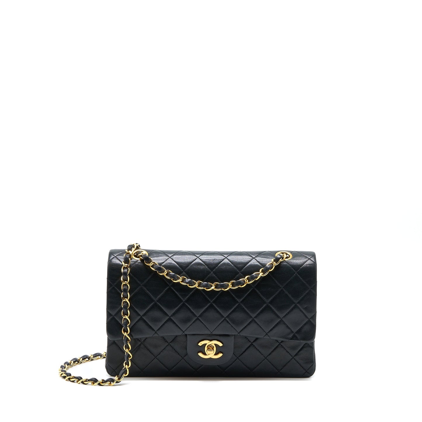 Chanel   Flap Bag Lambskin Black GHW