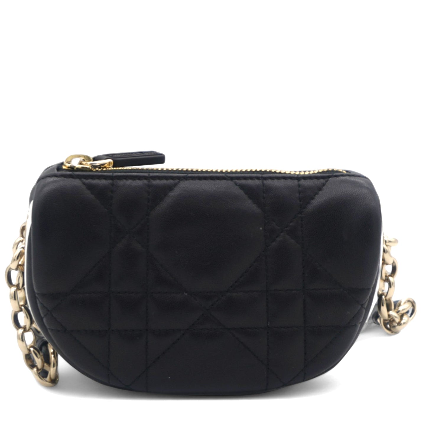 Dior Lambskin Cannage Mini Dior Vibe Hobo Bag Black