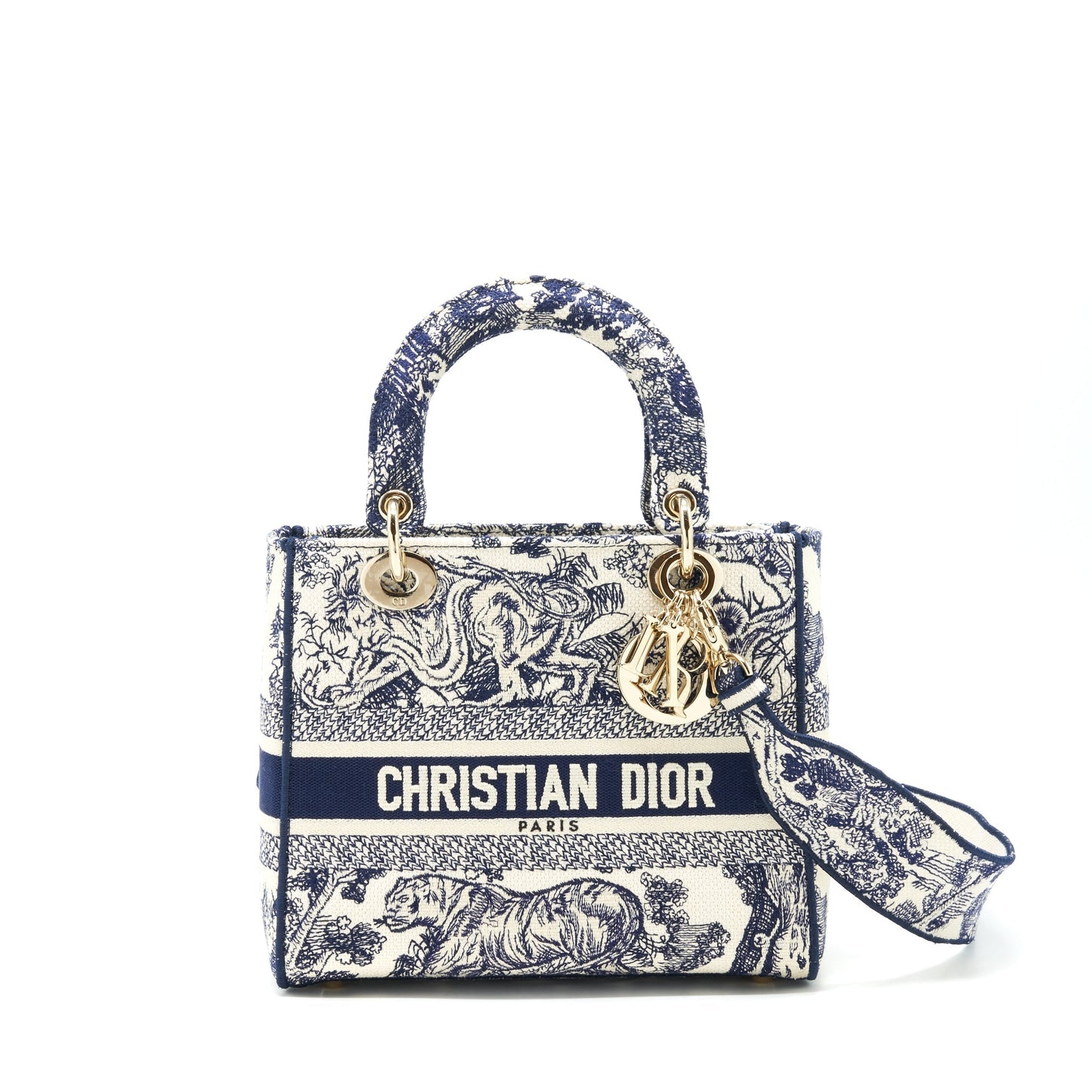 Dior medium lady dior D-lite Purse navy
