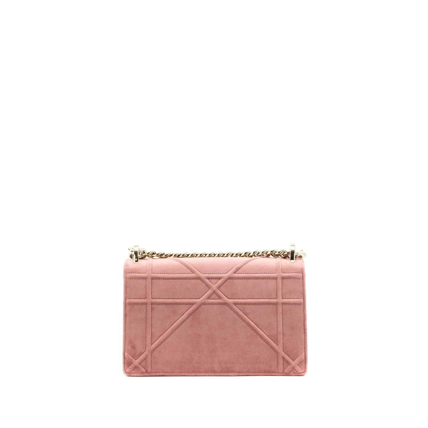 Dior Small Diorama Velvet Dark Pink