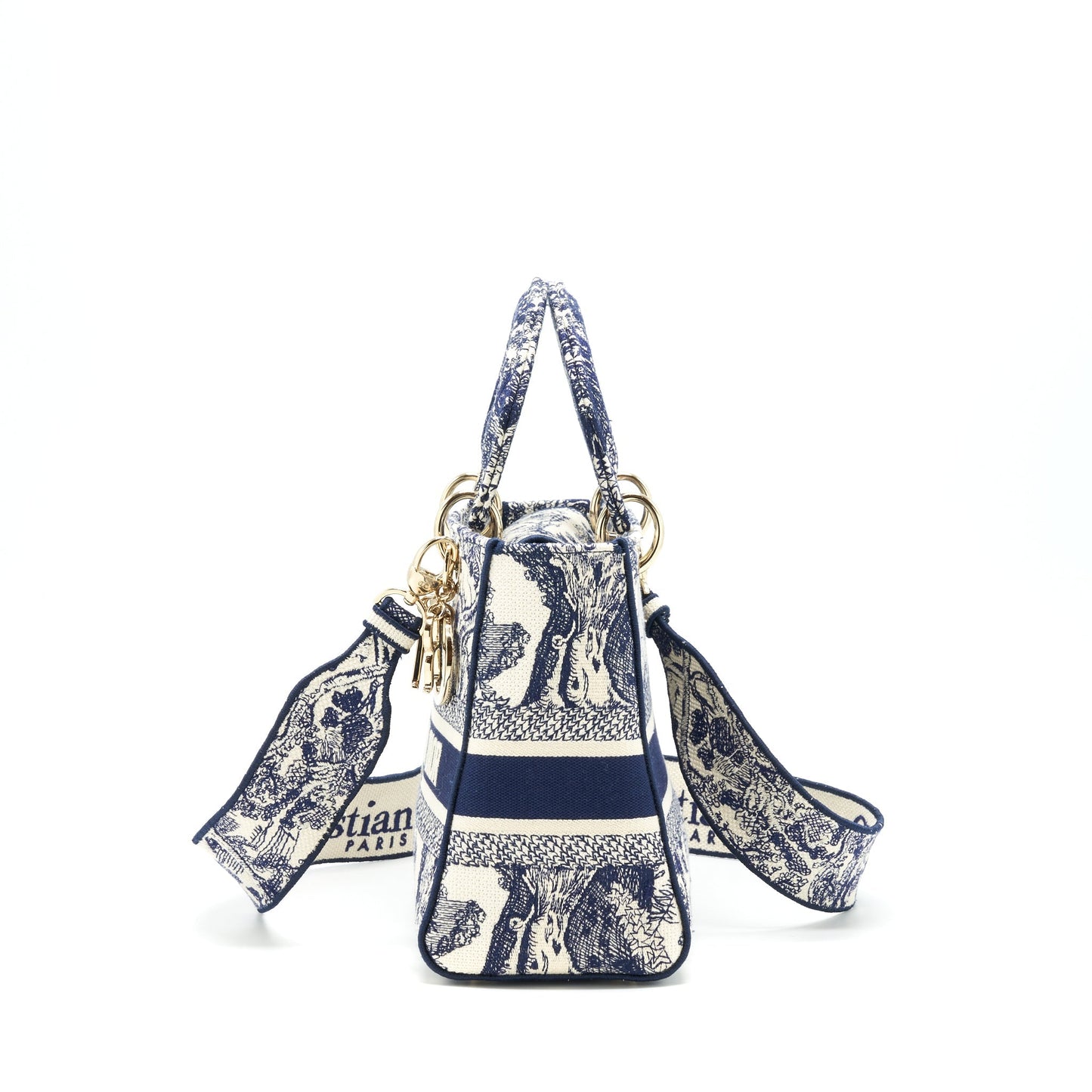 Dior medium lady dior D-lite Purse navy