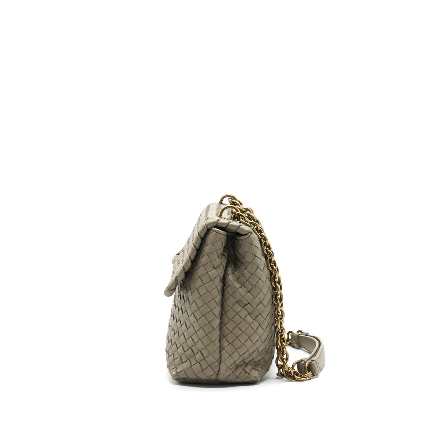Bottega Veneta Large Olympia Purse Grey