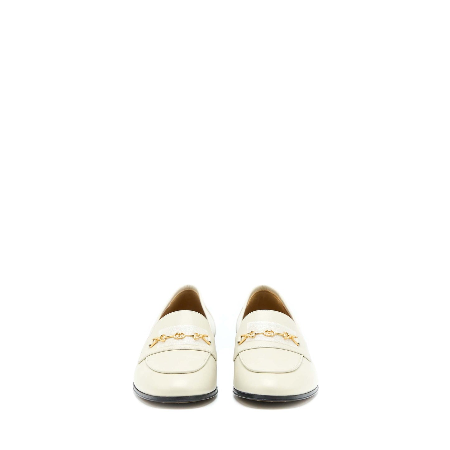 Gucci Size 38 Women?s Loafer with Horsebit Calfskin White