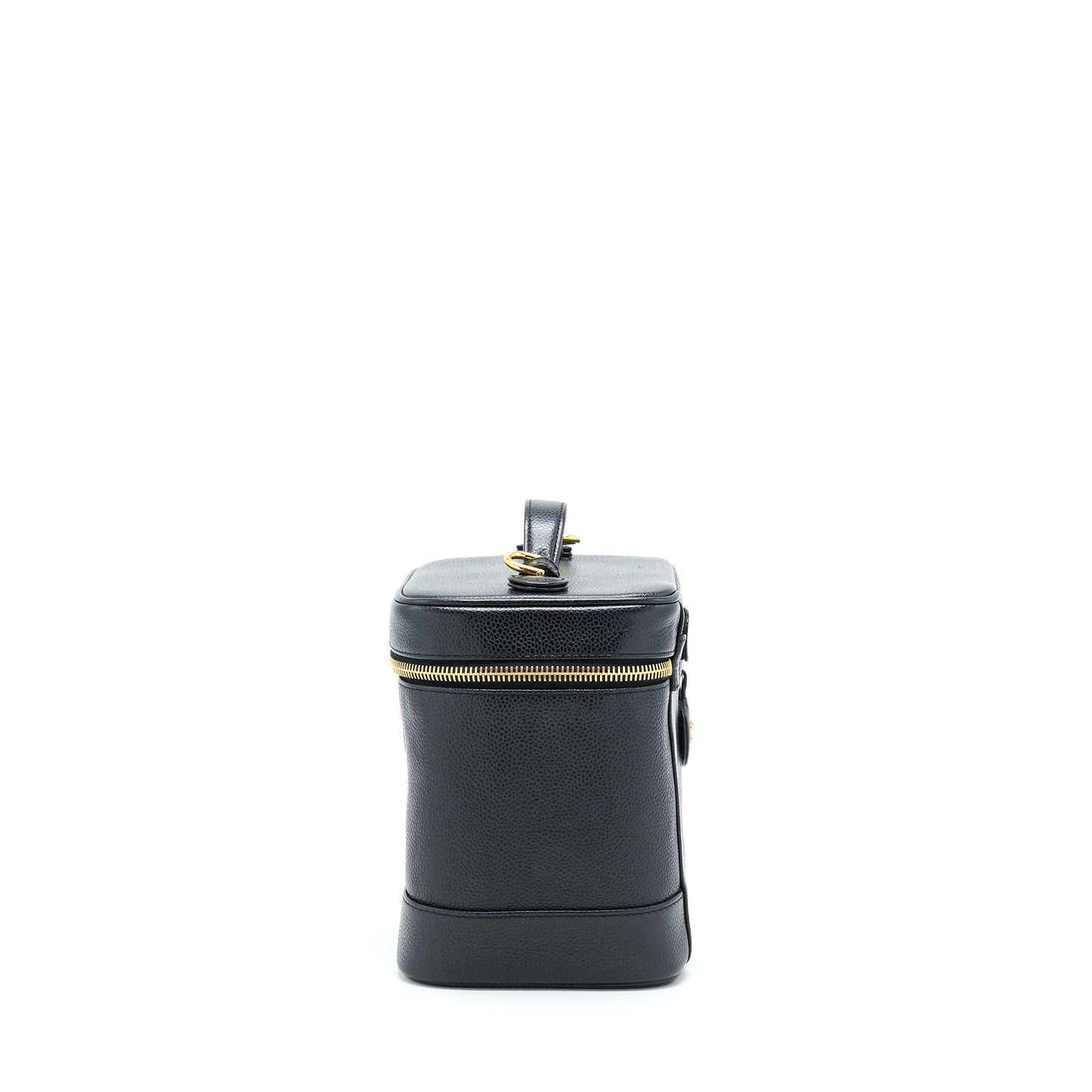 Chanel   Vertical CC Logo Cosmetic Vanity Caviar Black GHW