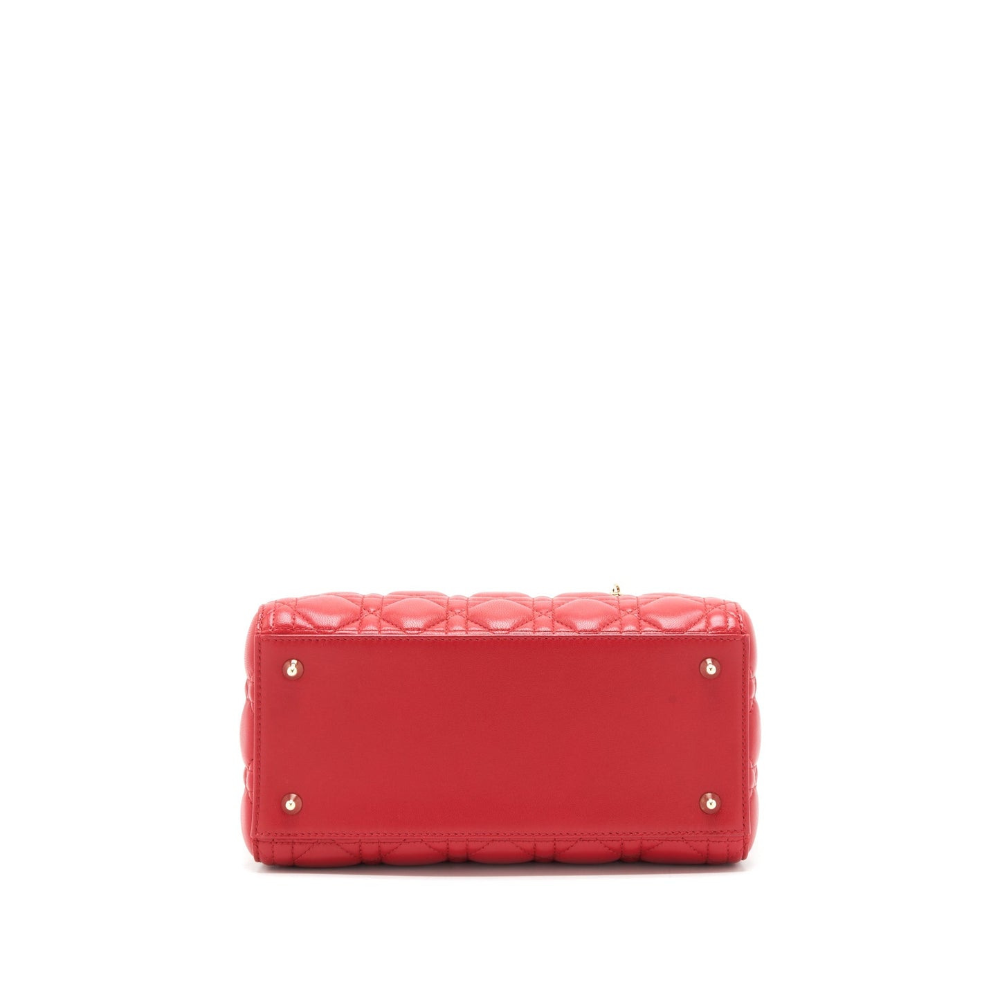 Dior medium lady dior lambskin red