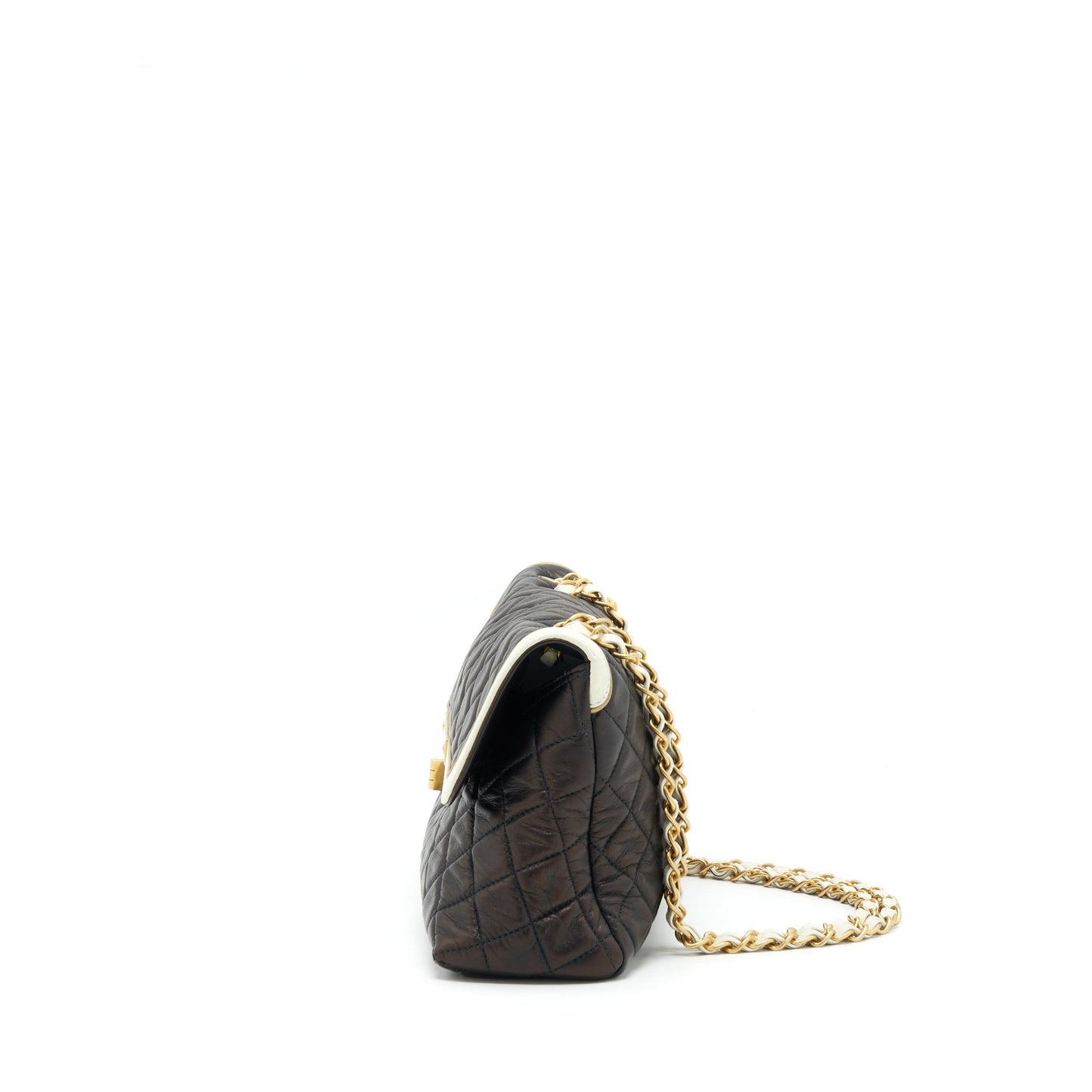 Chanel   Single Flap Bag Lambskin Dark Brown GHW