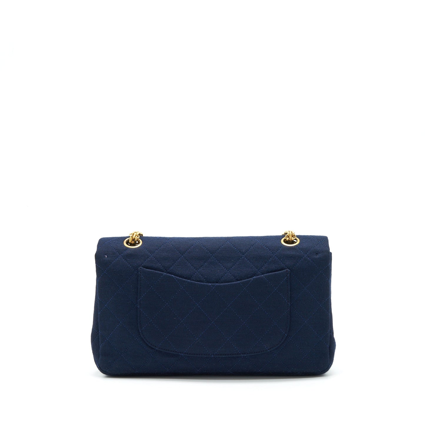 Chanel   Medium Classic Double Flap Bag Fabric Navy GHW