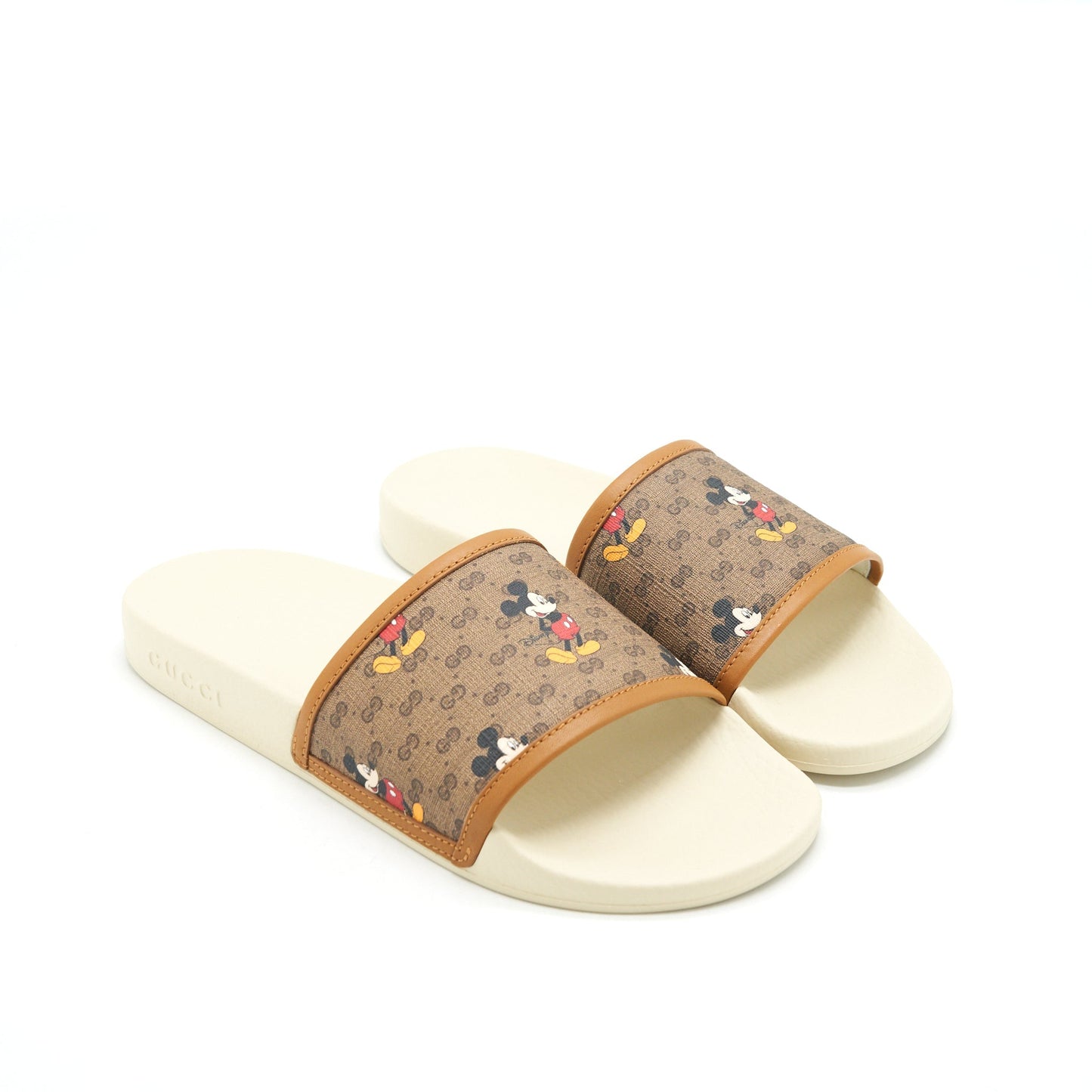 Gucci Size38 X Disney Mickey Mo  Canvas Sliders