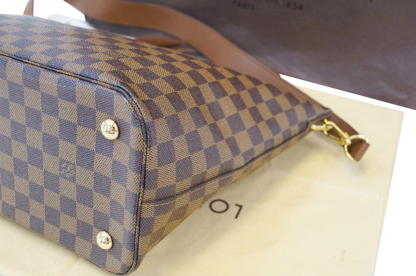 LOUIS VUITTON Belmont Damier Ebene Shoulder Bag