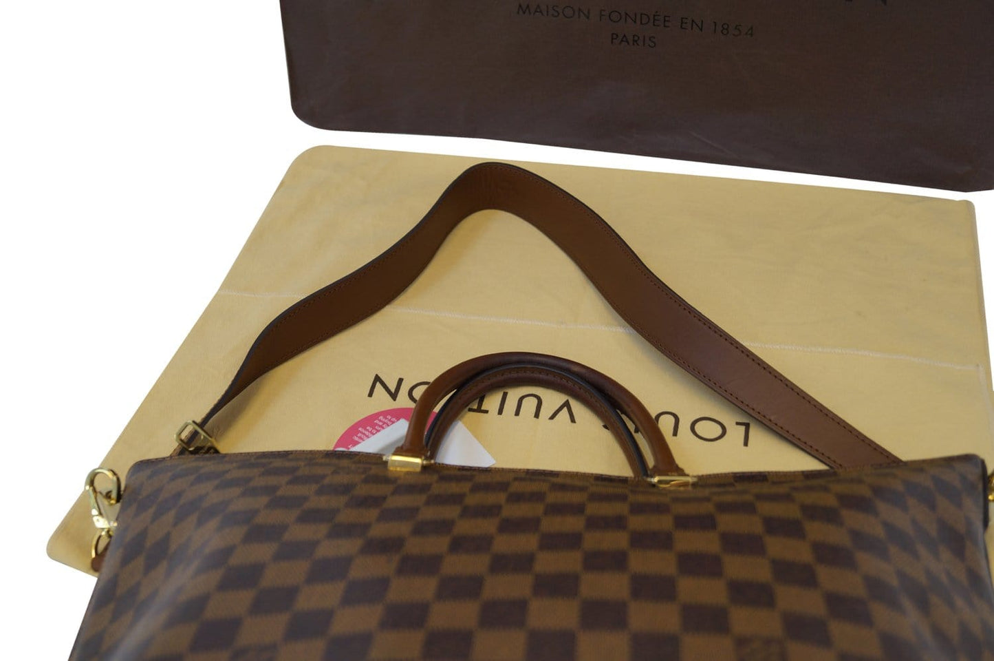 LOUIS VUITTON Belmont Damier Ebene Shoulder Bag