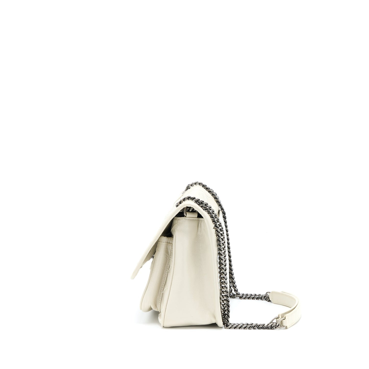 Saint Laurent/ Niki Baby Chain Purse In Crinkled   Leather