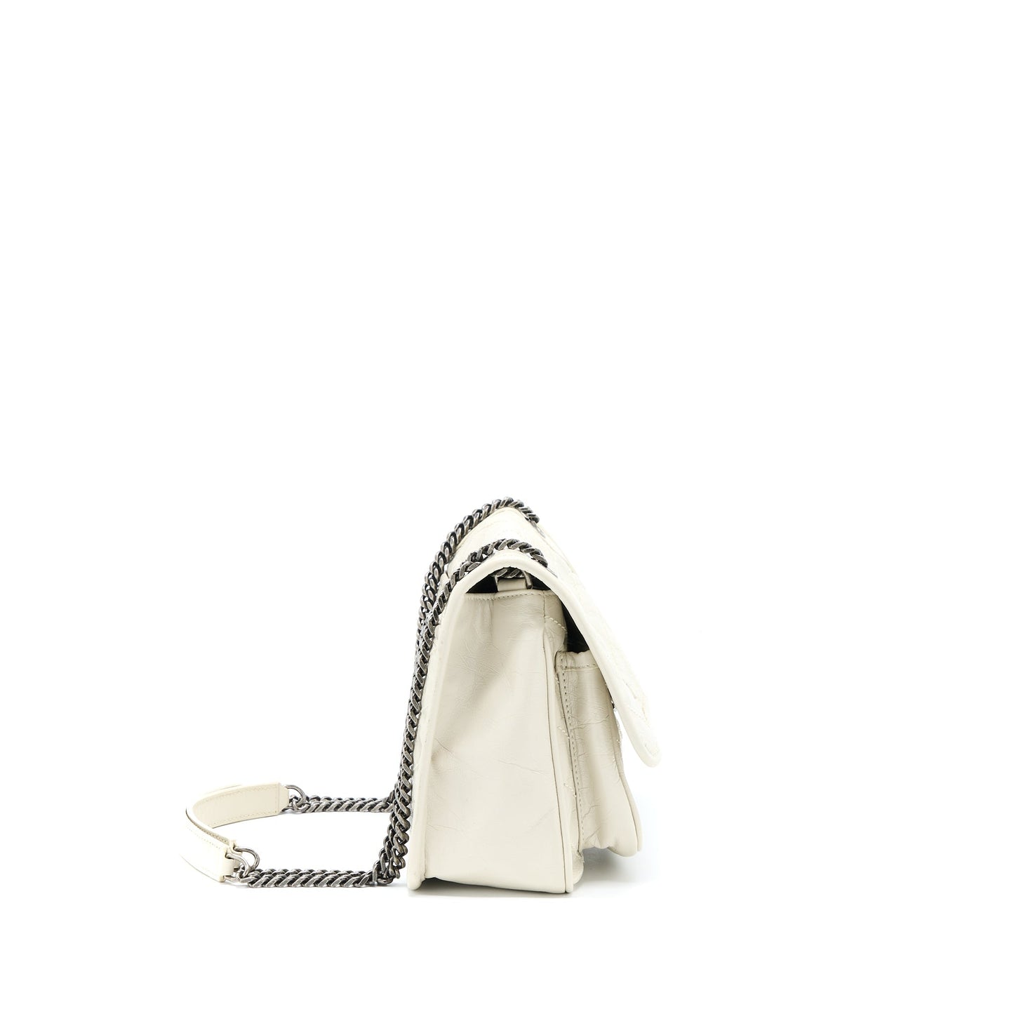 Saint Laurent/ Niki Baby Chain Purse In Crinkled   Leather