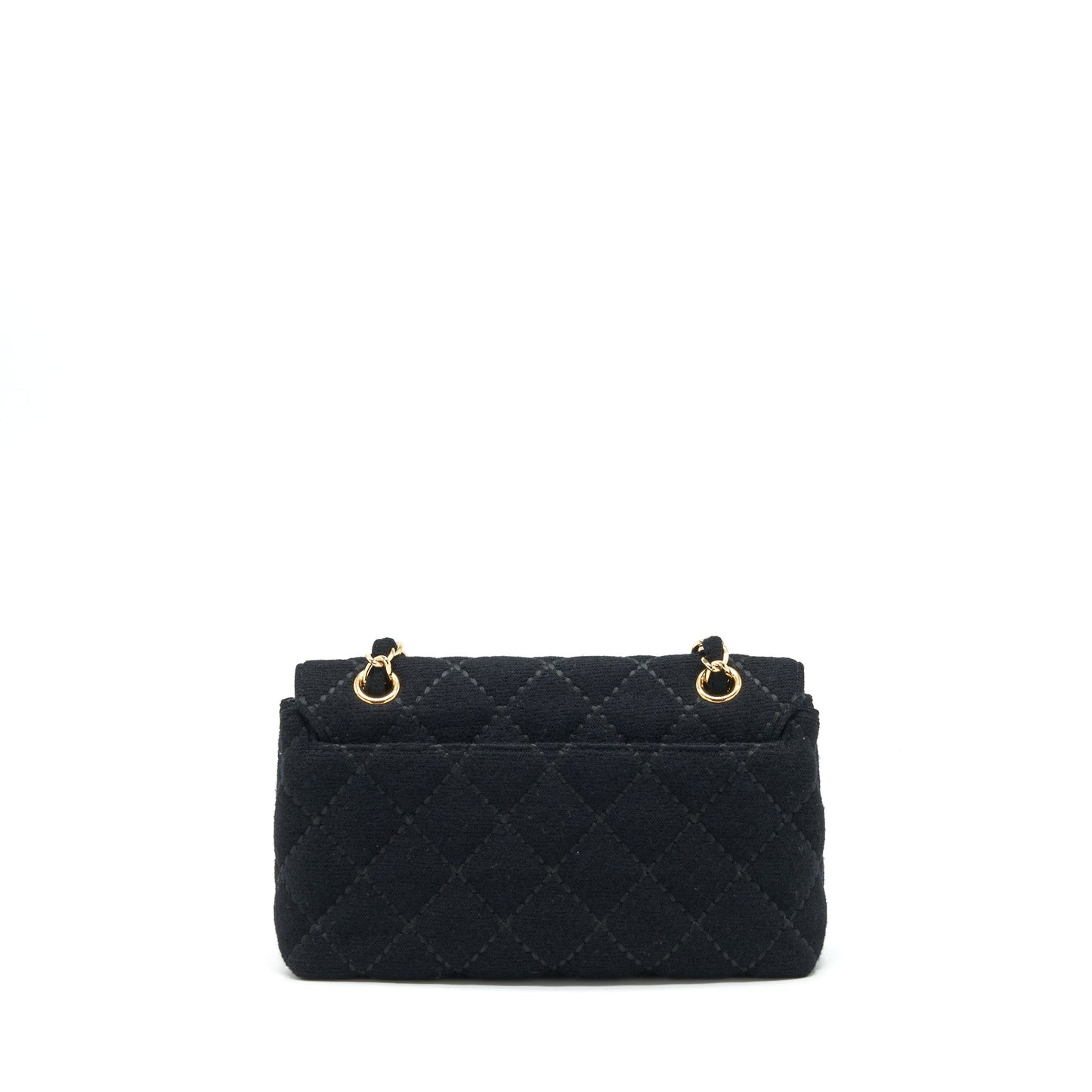 Chanel   Shoulder Bag fabric Black GHW With An Extra Bag Charm