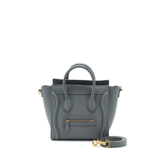 Celine Nano Luggage Purse Grey