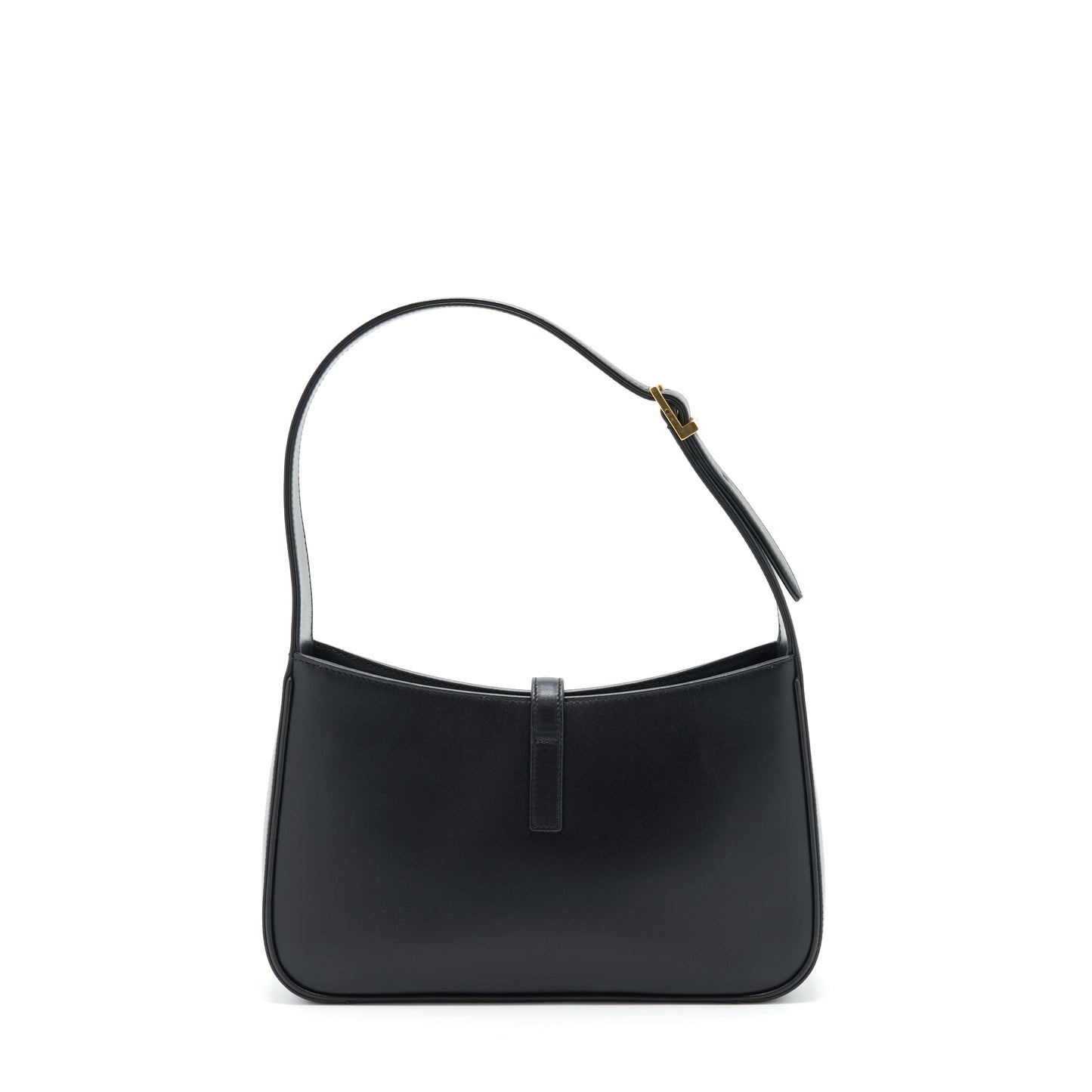 Saint Laurent/ Le5 A7 Hobo Purse Smooth Calfskin Black