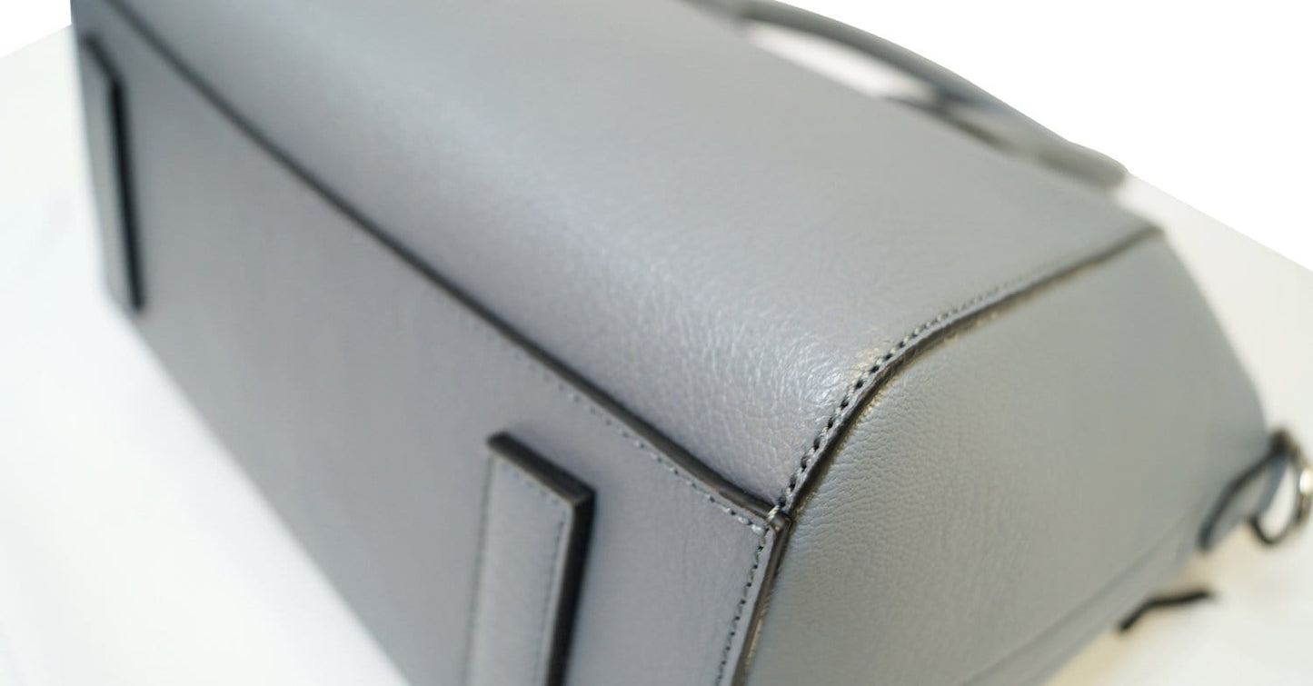 GIVENCHY Grey Goatskin Leather Small Antigona Shoulder Bag
