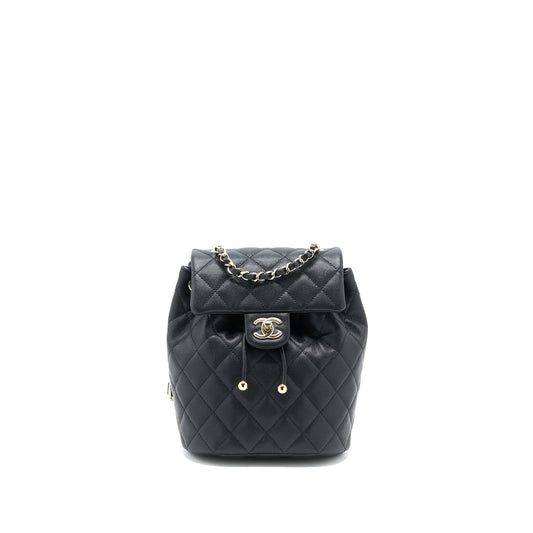 Chanel 23p Mini Flap Backpack Caviar Black LGHW (Microchip)