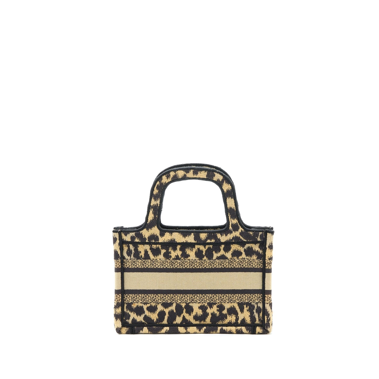 Dior Mini Book Tote Mizza Embroidery Beige/Black