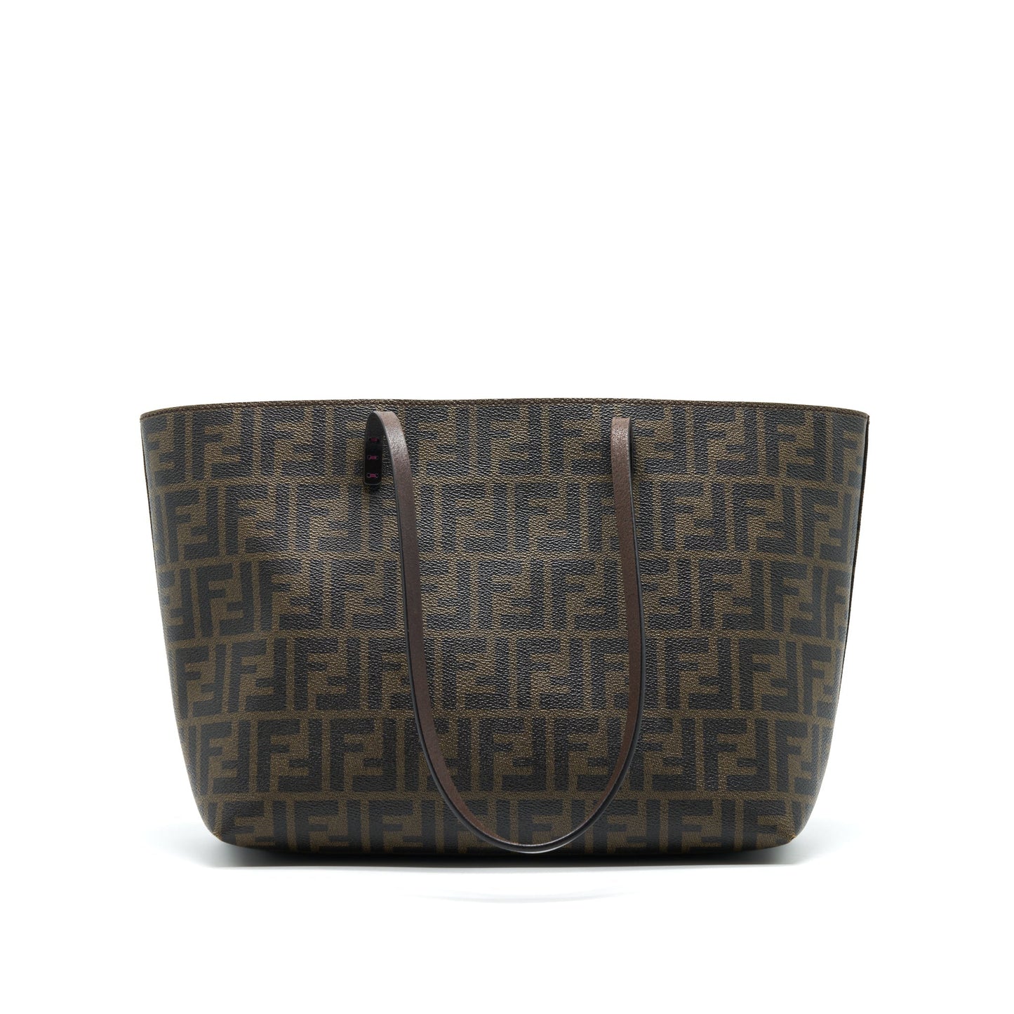 Fendi Monogram Leather Shopper Tote Purse