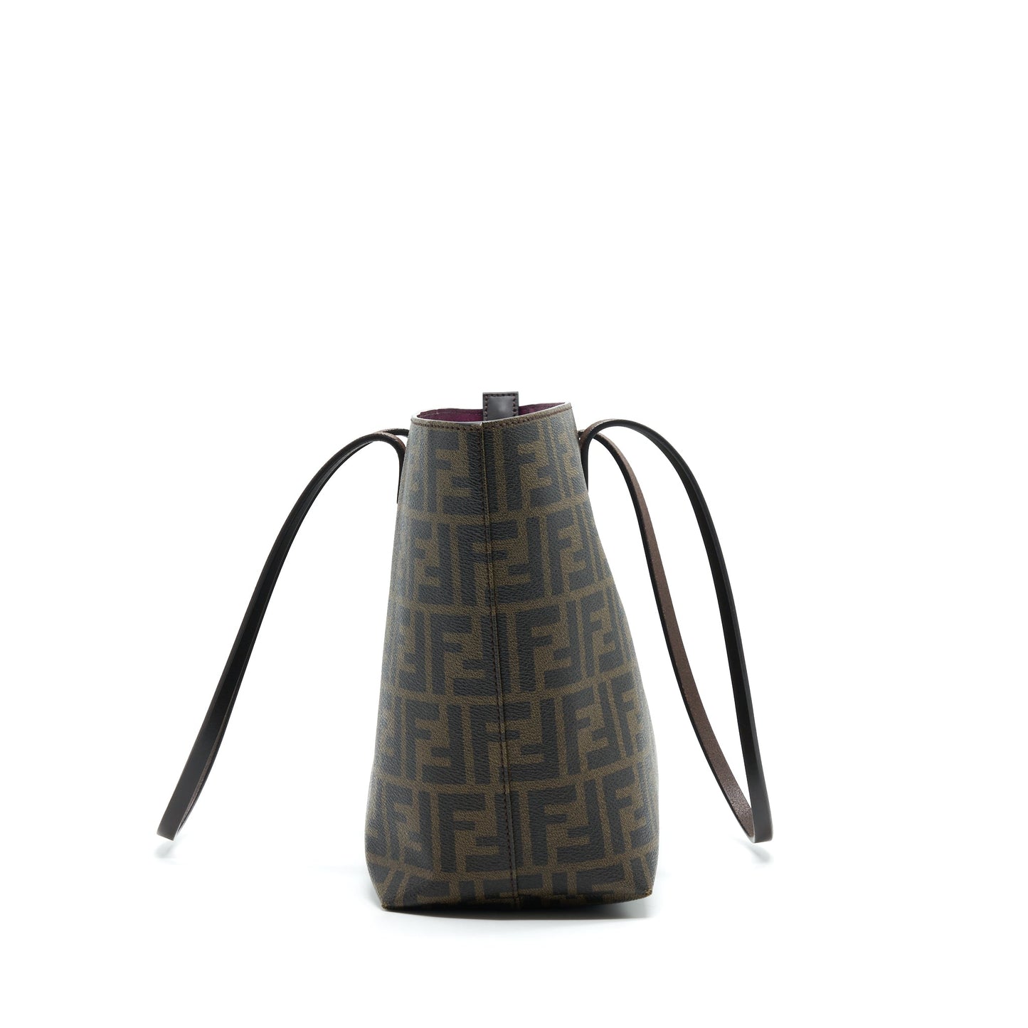 Fendi Monogram Leather Shopper Tote Purse