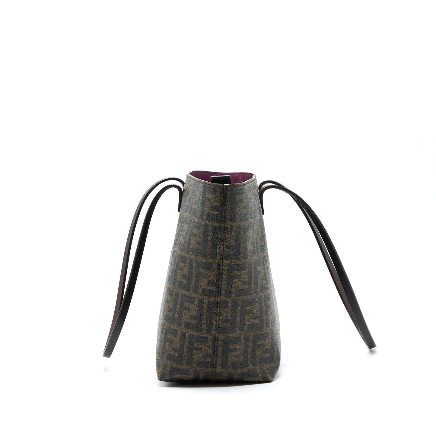 Fendi Monogram Leather Shopper Tote Purse