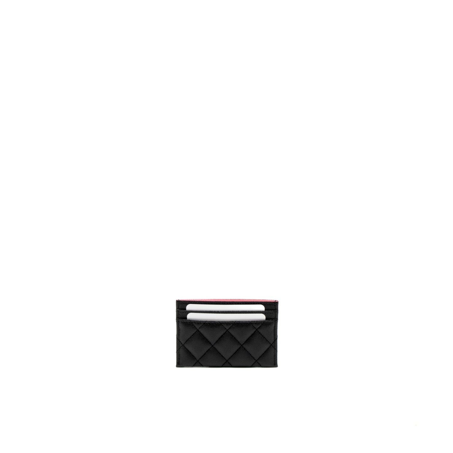 Chanel 23P Quilted CC Logo  Holder Caviar Black LGHW (Microchip)