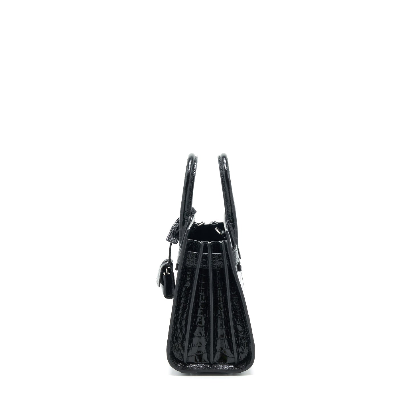 Saint Laurent Sac De Jour nano in Crocodile-Embossed calfskin black