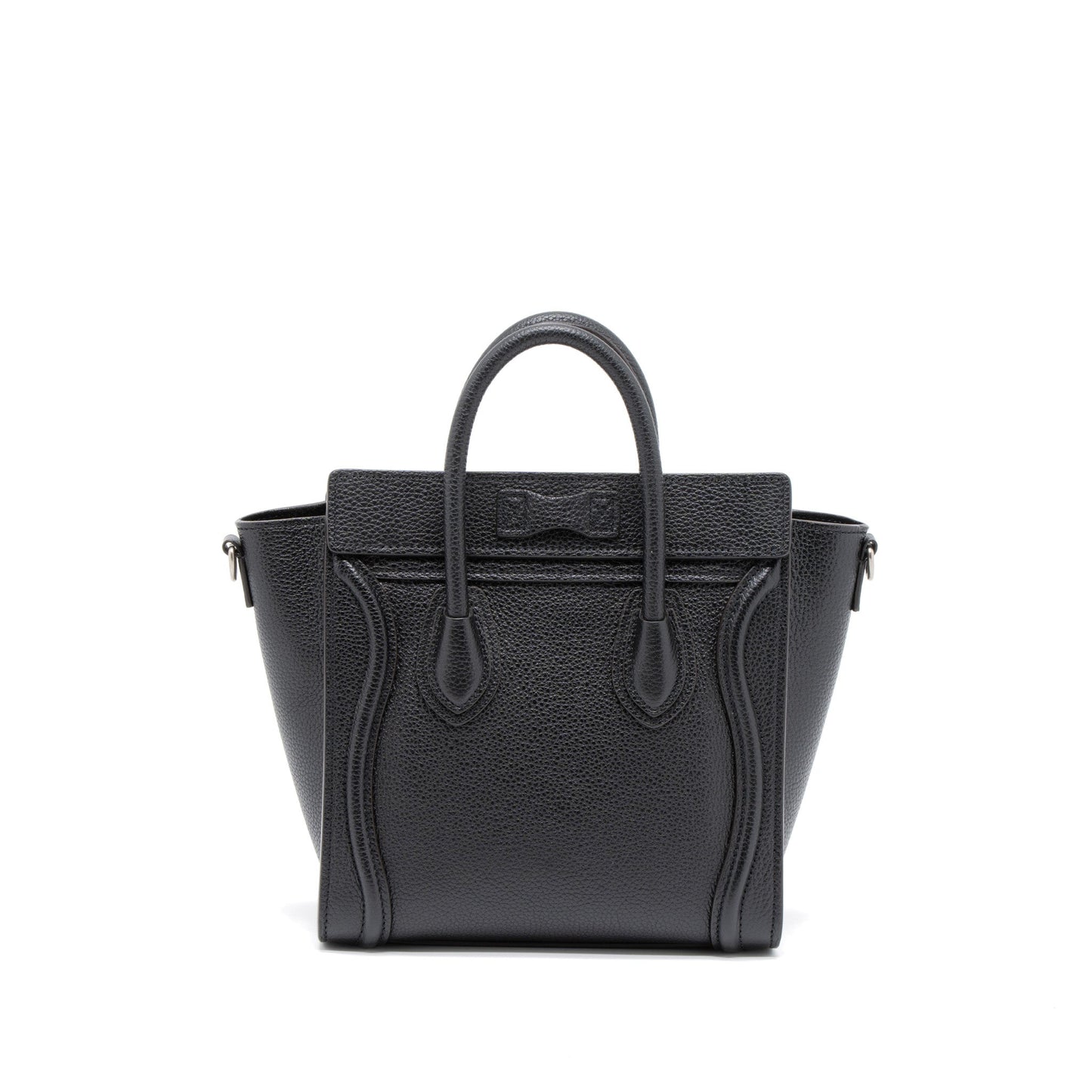 Celine Nano Luggage Purse Calfskin Black