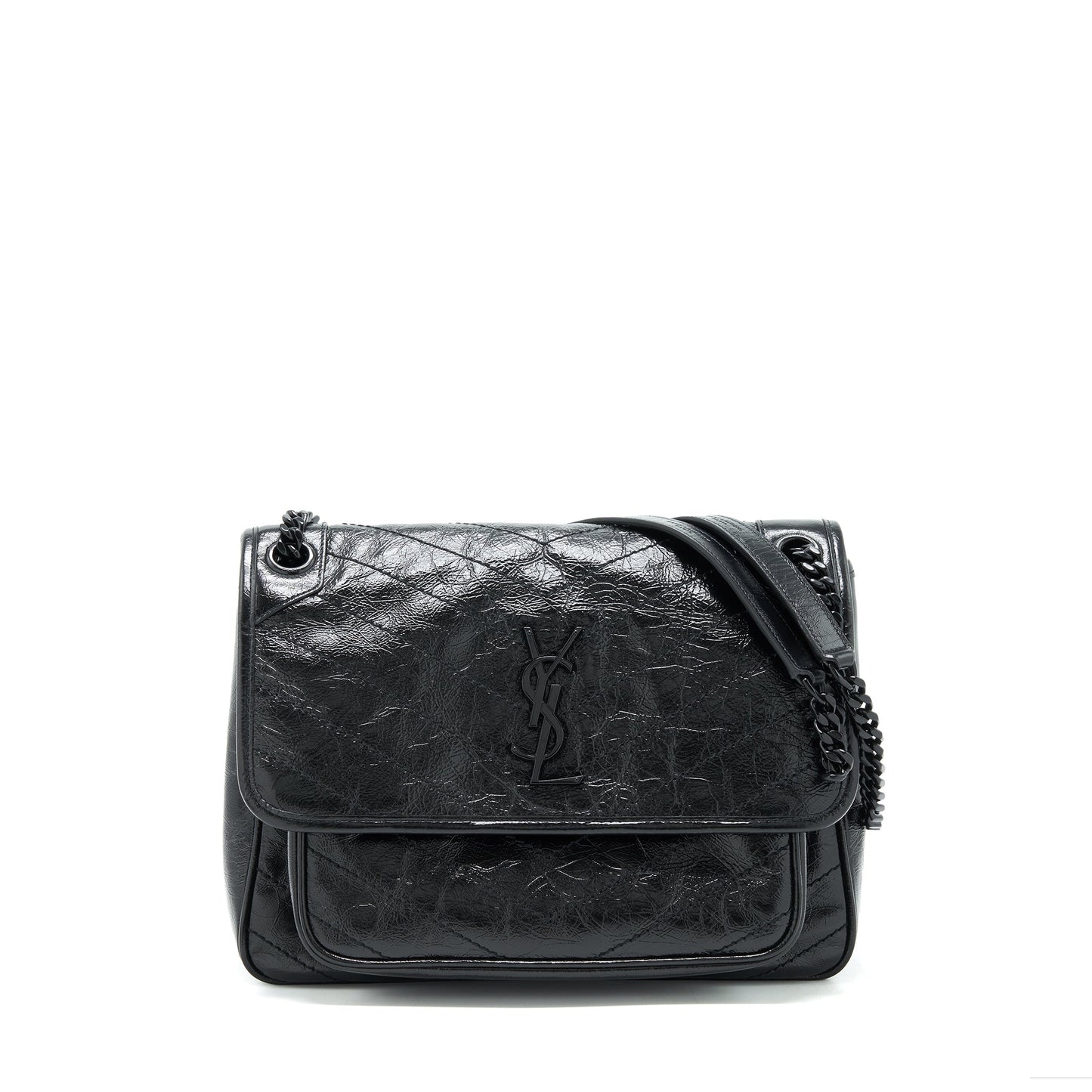 Saint Laurent Medium Niki Purse crinkled   so black