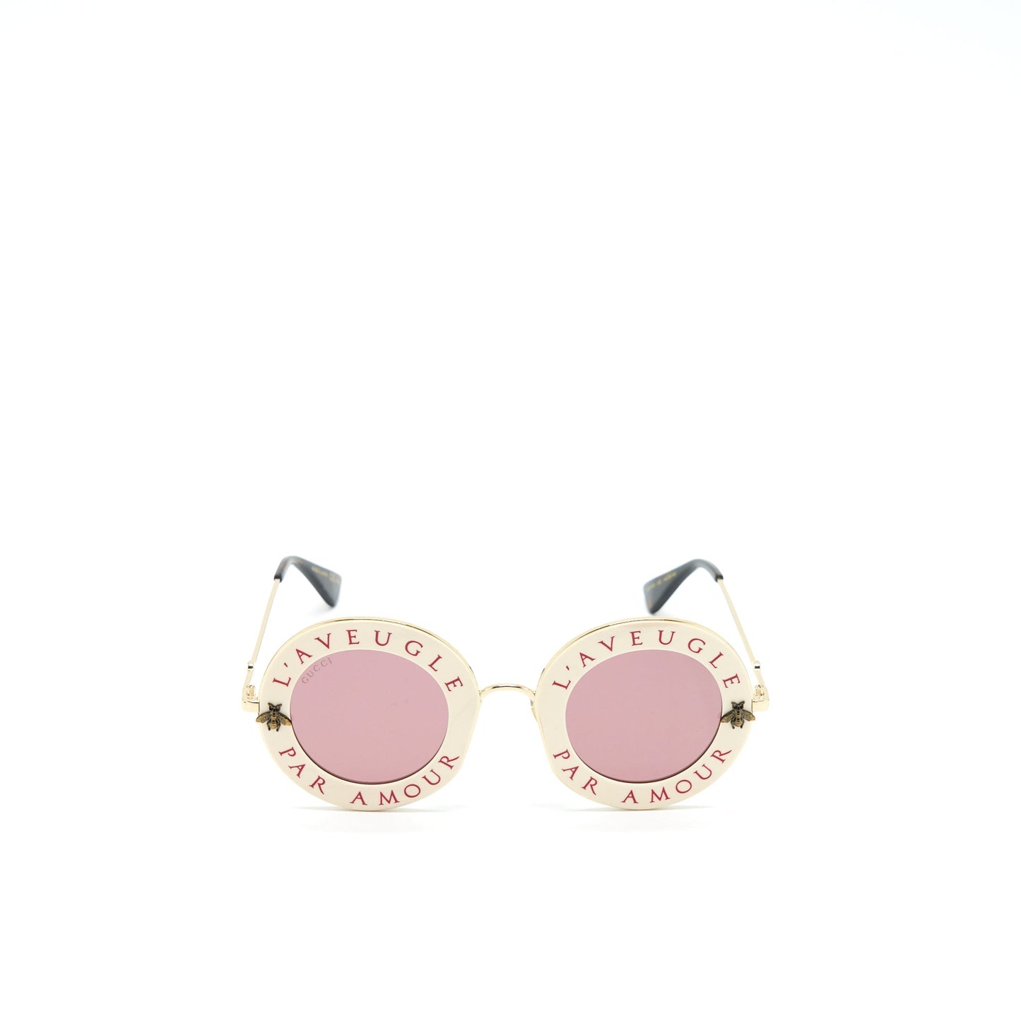 Gucci L?aveugle Par Amour Sunglasses White/Multicolour