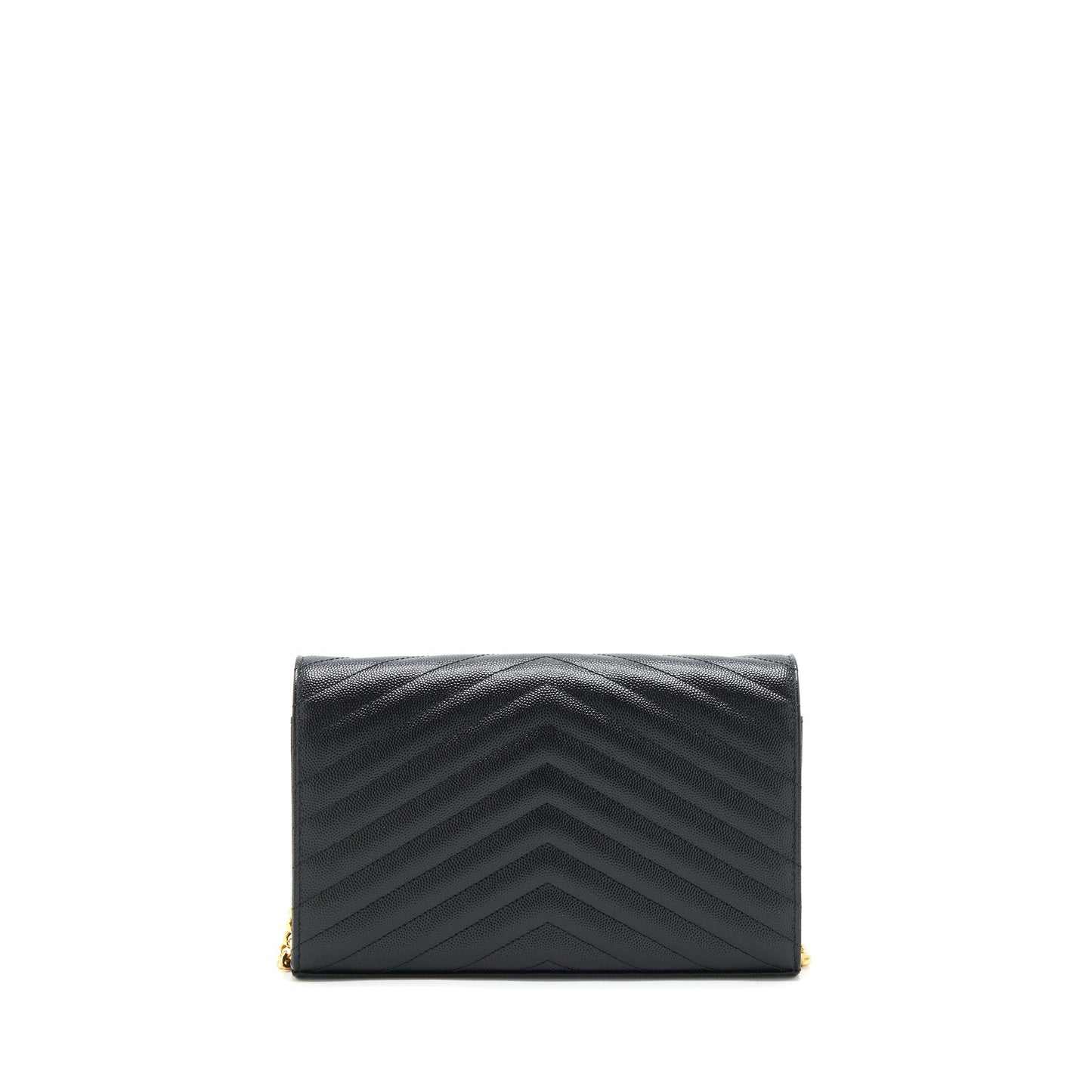 Saint laurent Envelope Chain Crossbody Purse Grained CalfSkin black