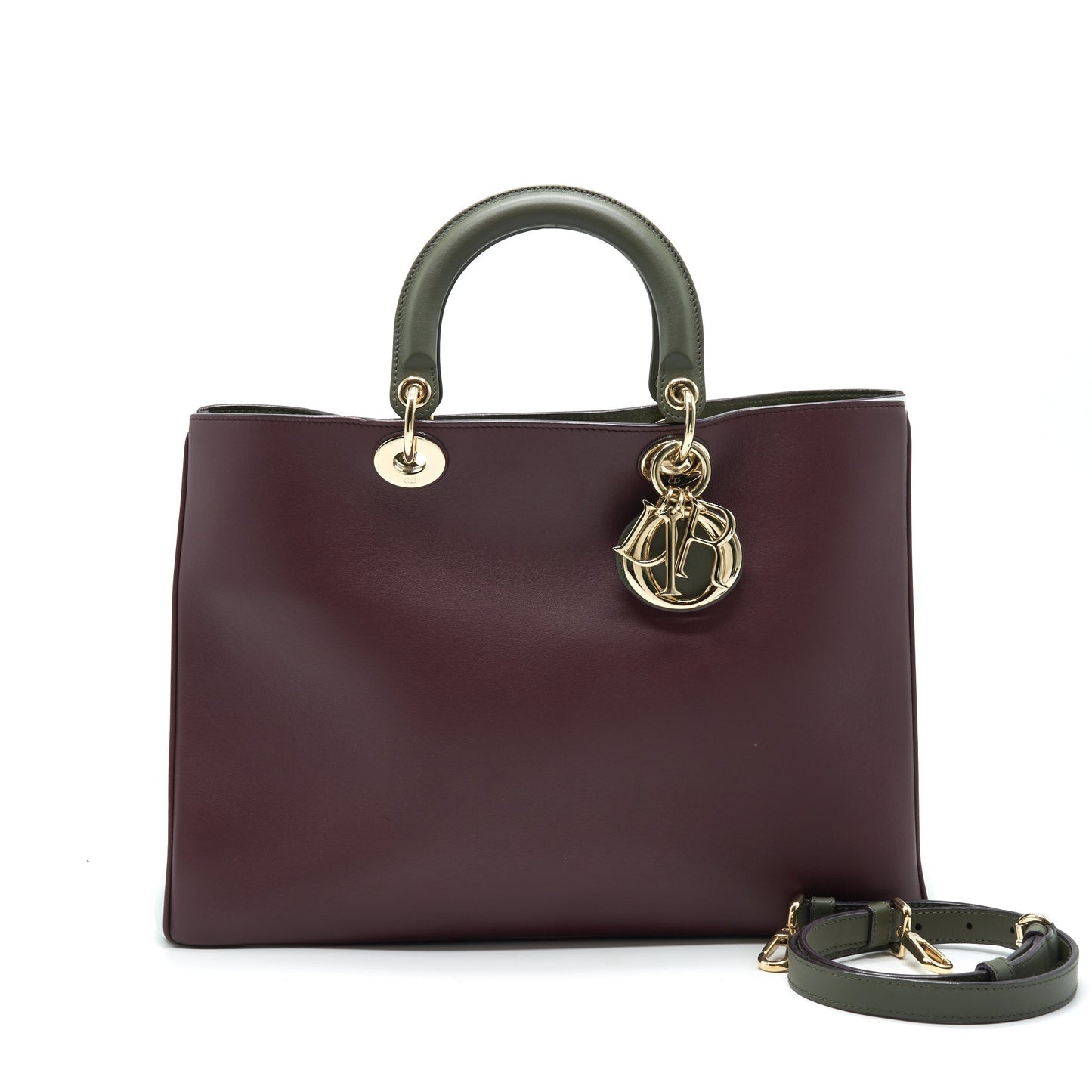 CHRISTIAN LARGE DIORISSIMO LEATHER HANDBAG MULTICOLOUR
