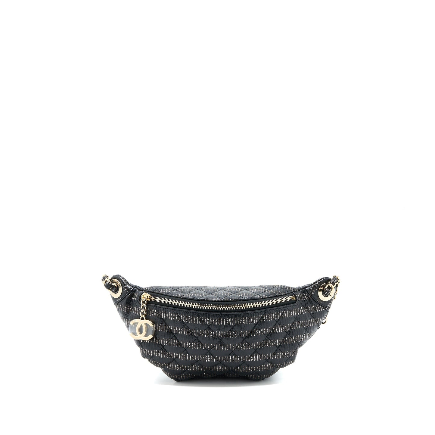 Chanel Seasonal Waist Bag Calfskin Black/Gold GHW