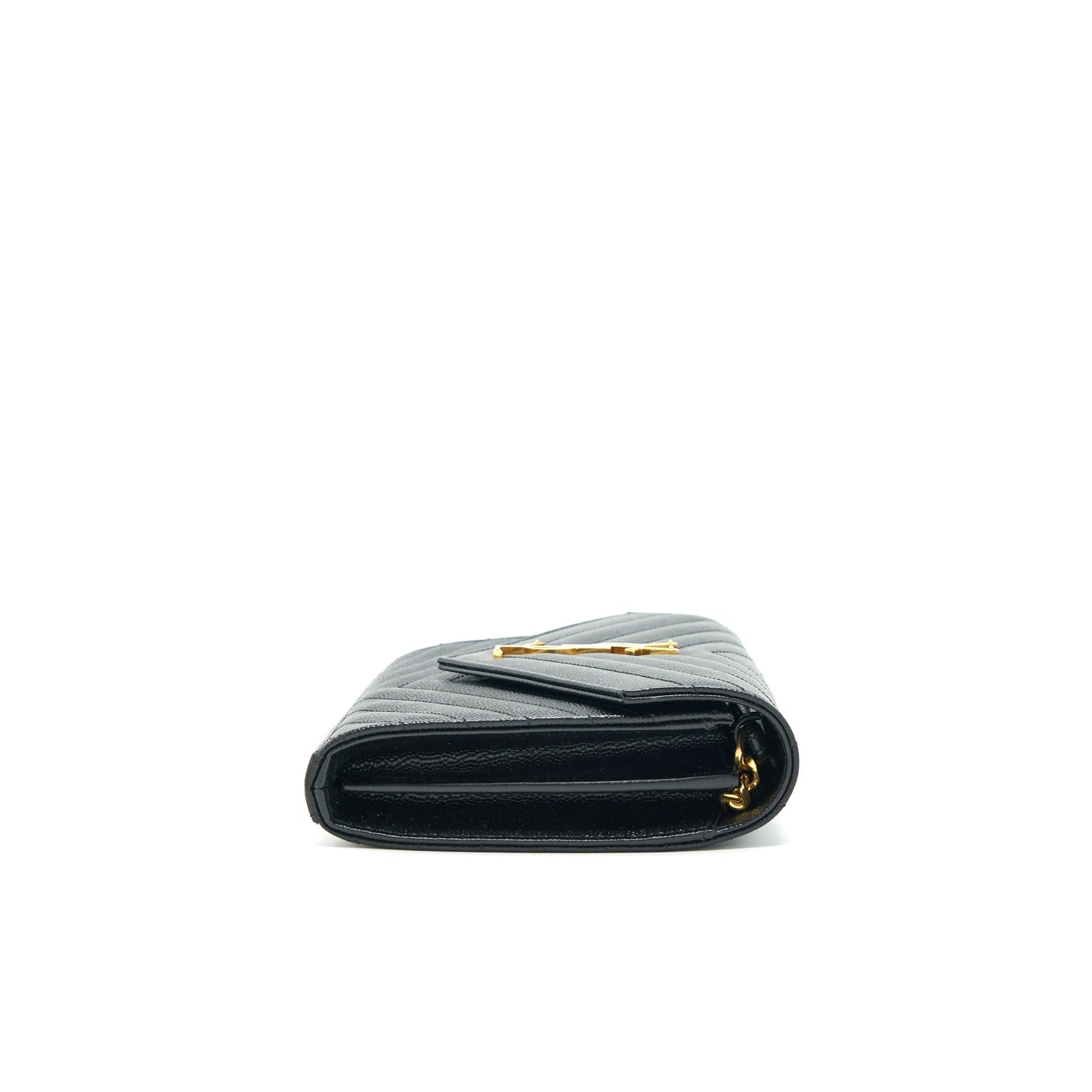 Saint laurent Envelope Chain Crossbody Purse Grained CalfSkin black