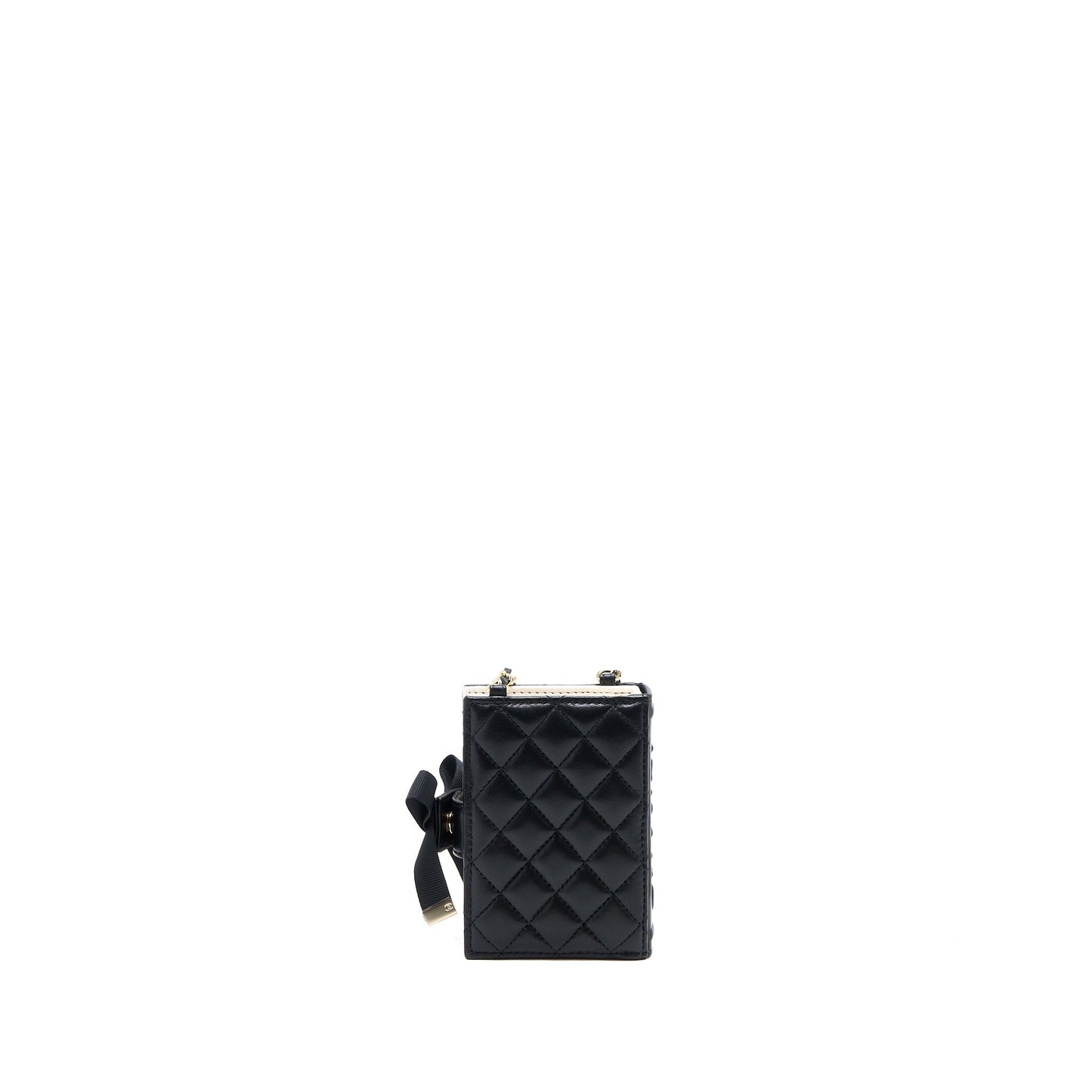 Chanel 22B Mini Book  Holder With Chains Lambskin Black LGHW