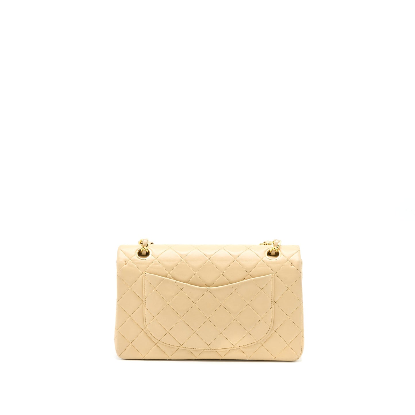 Chanel   Small Classic Double Flap Bag Lambskin Beige GHW