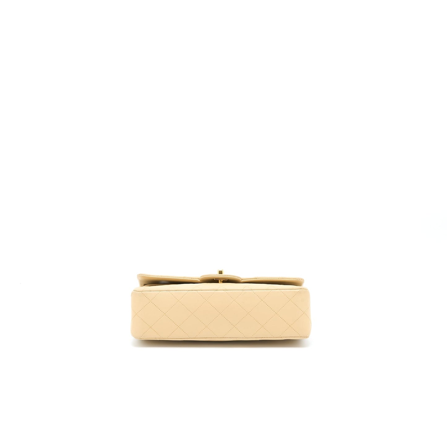 Chanel   Small Classic Double Flap Bag Lambskin Beige GHW