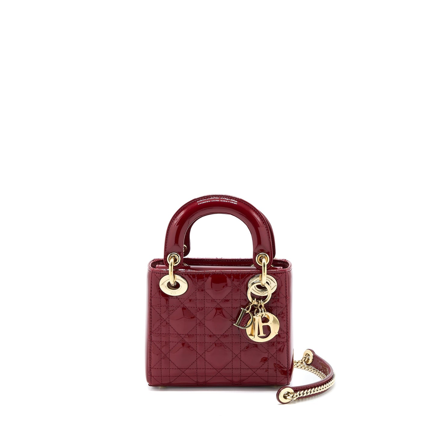 Dior Mini Lady Dior Patent Red