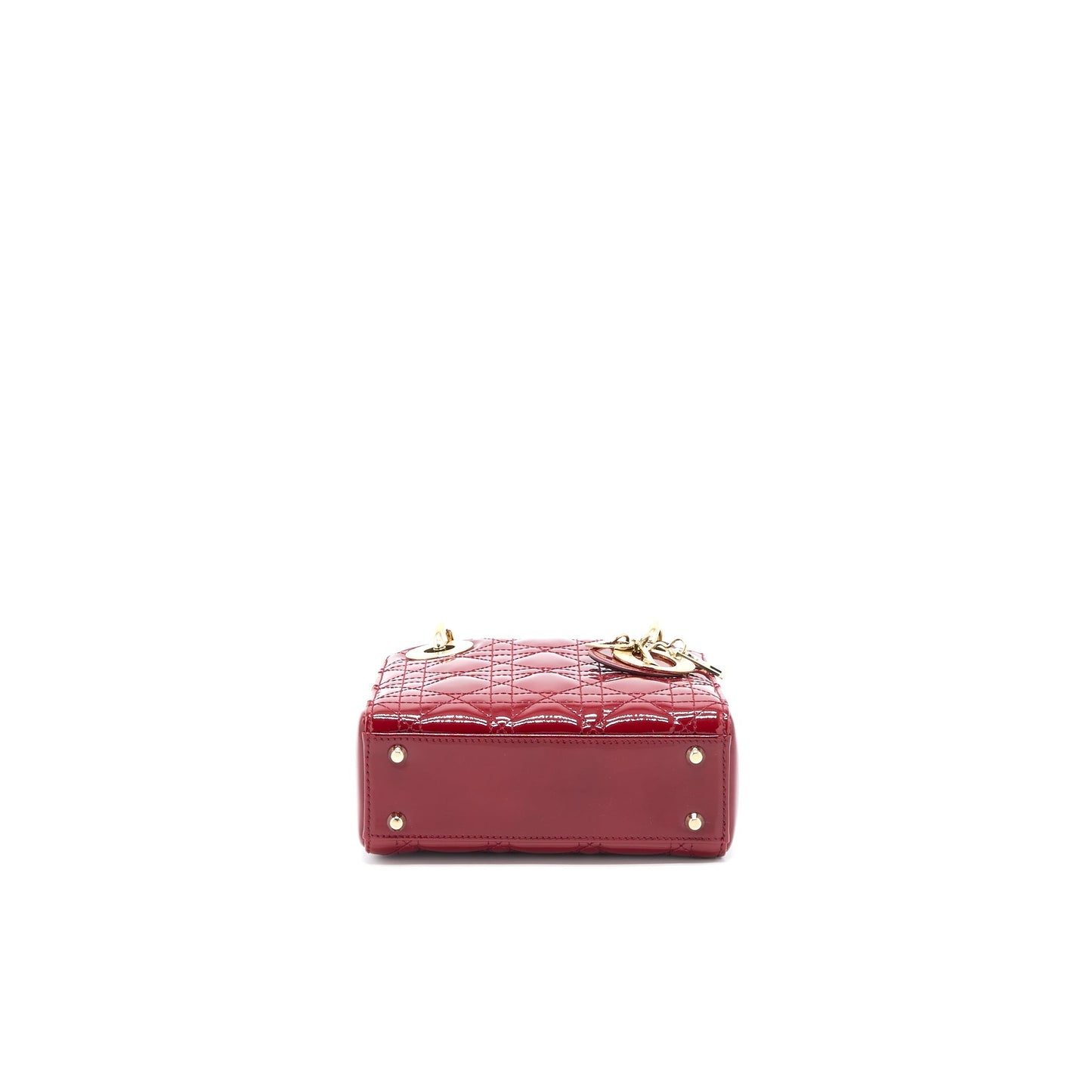 Dior Mini Lady Dior Patent Red