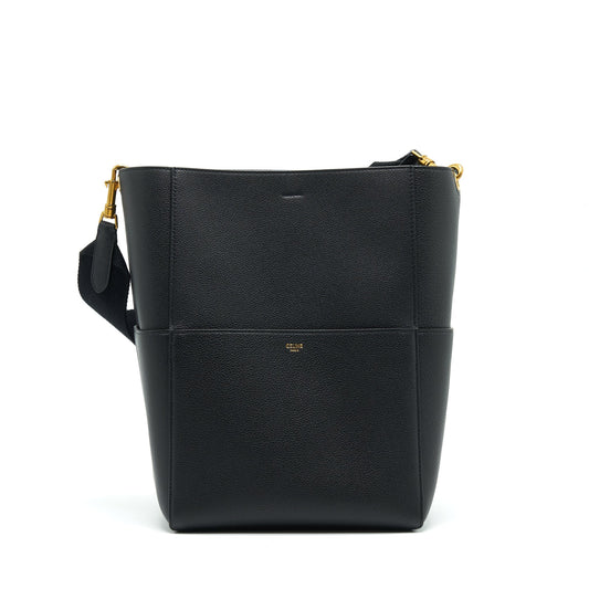 Celine Sangle Bucket Purse Black With