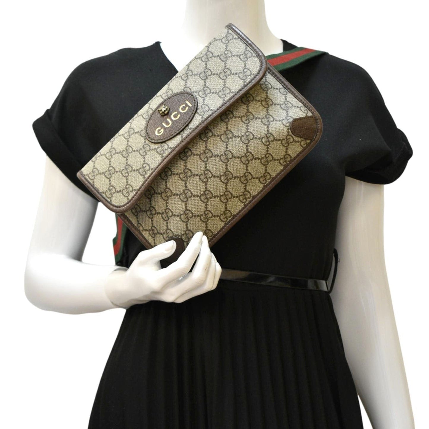 GUCCI Neo   GG Monogram Canvas Belt Bag Beige 493930