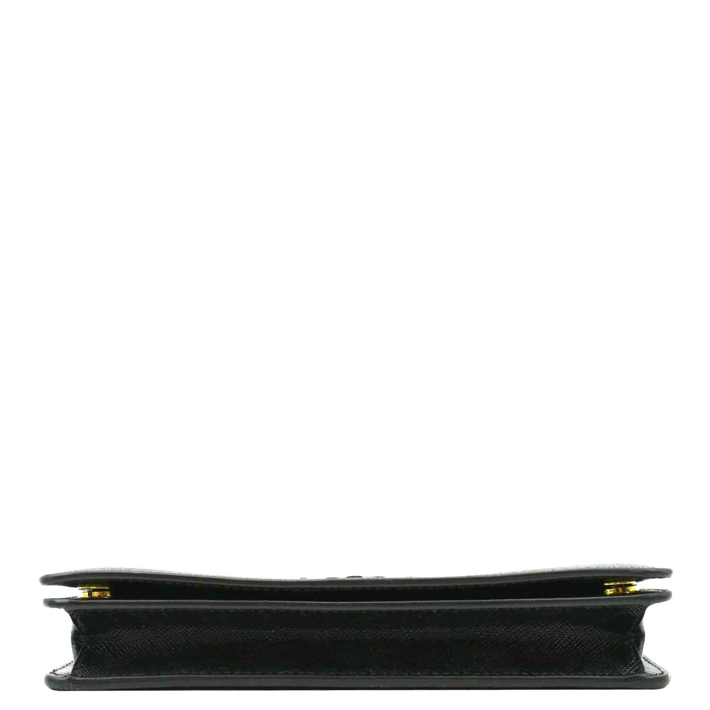 PRADA Saffiano Leather Crossbody Wallet Black