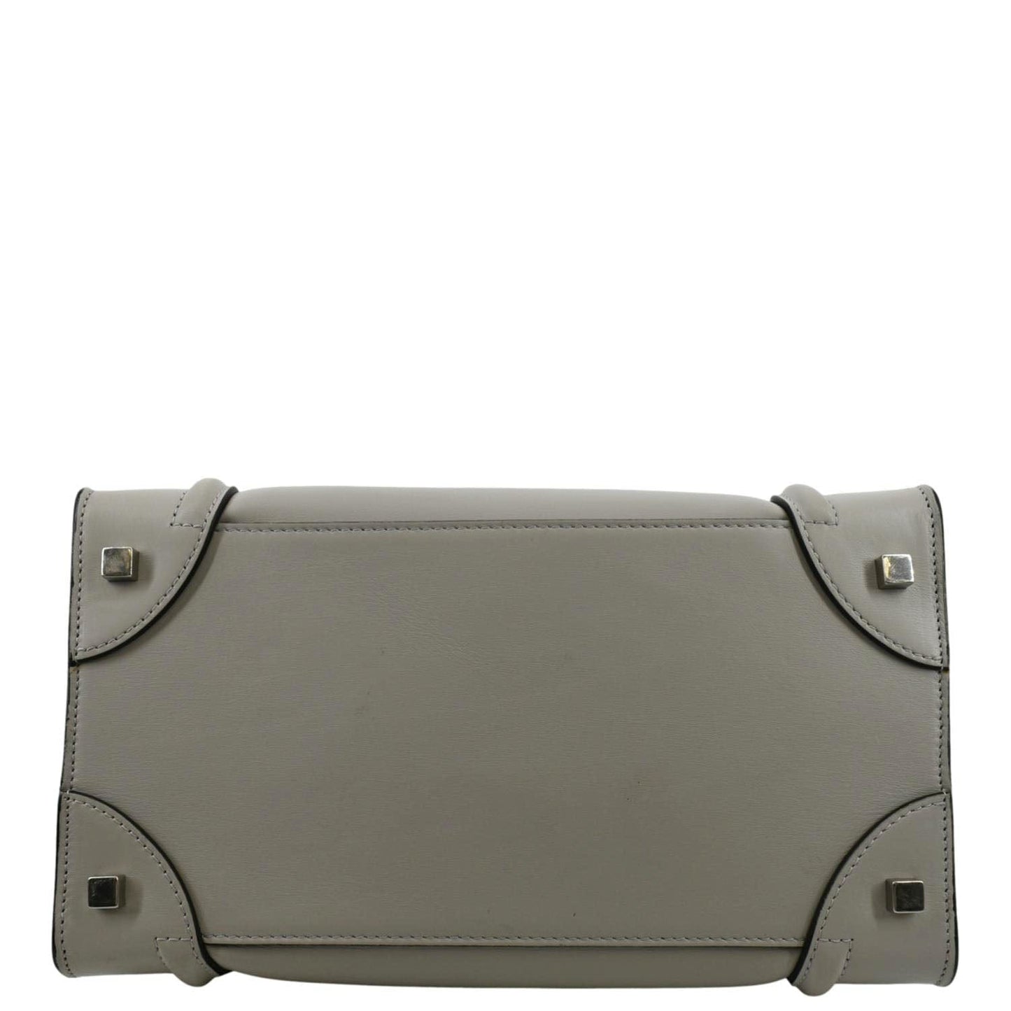 CELINE Luggage Smooth Leather Tote Bag Gray