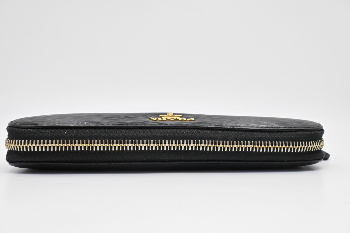 Prada Long Zippy Wallet in Nero Leather
