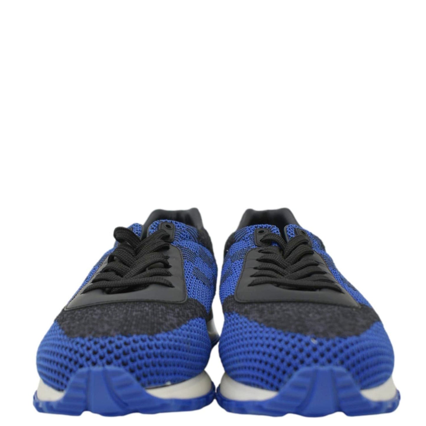 LOUIS VUITTON Runaway Trainer Damier Leather Sneakers Blue US 6