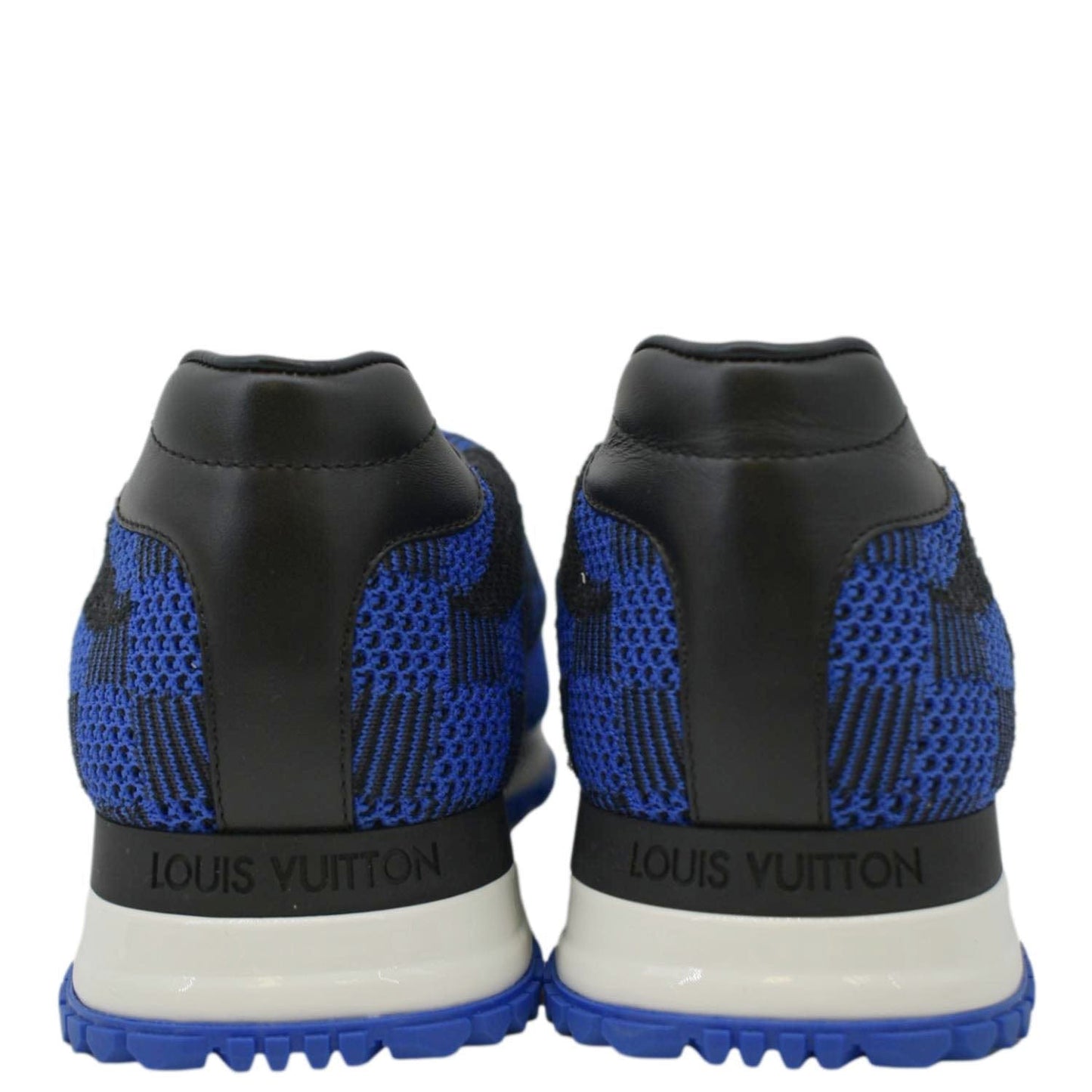 LOUIS VUITTON Runaway Trainer Damier Leather Sneakers Blue US 6