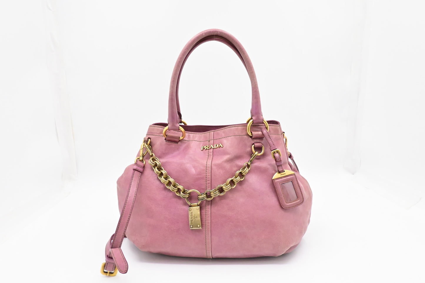 Prada 2way Bag in Pink Leather