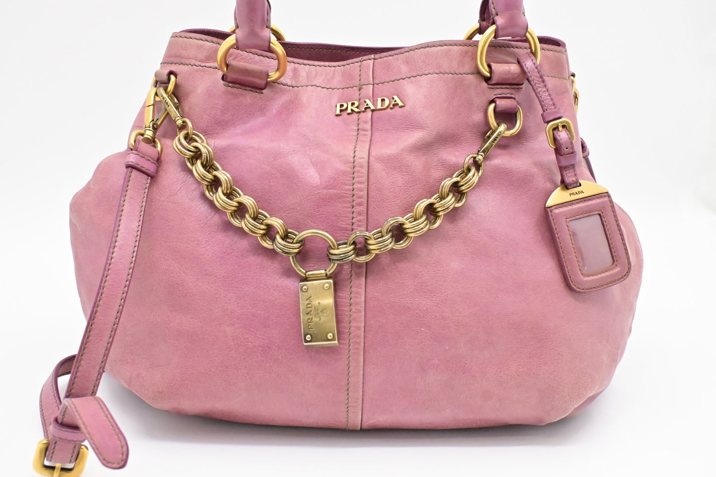 Prada 2way Bag in Pink Leather
