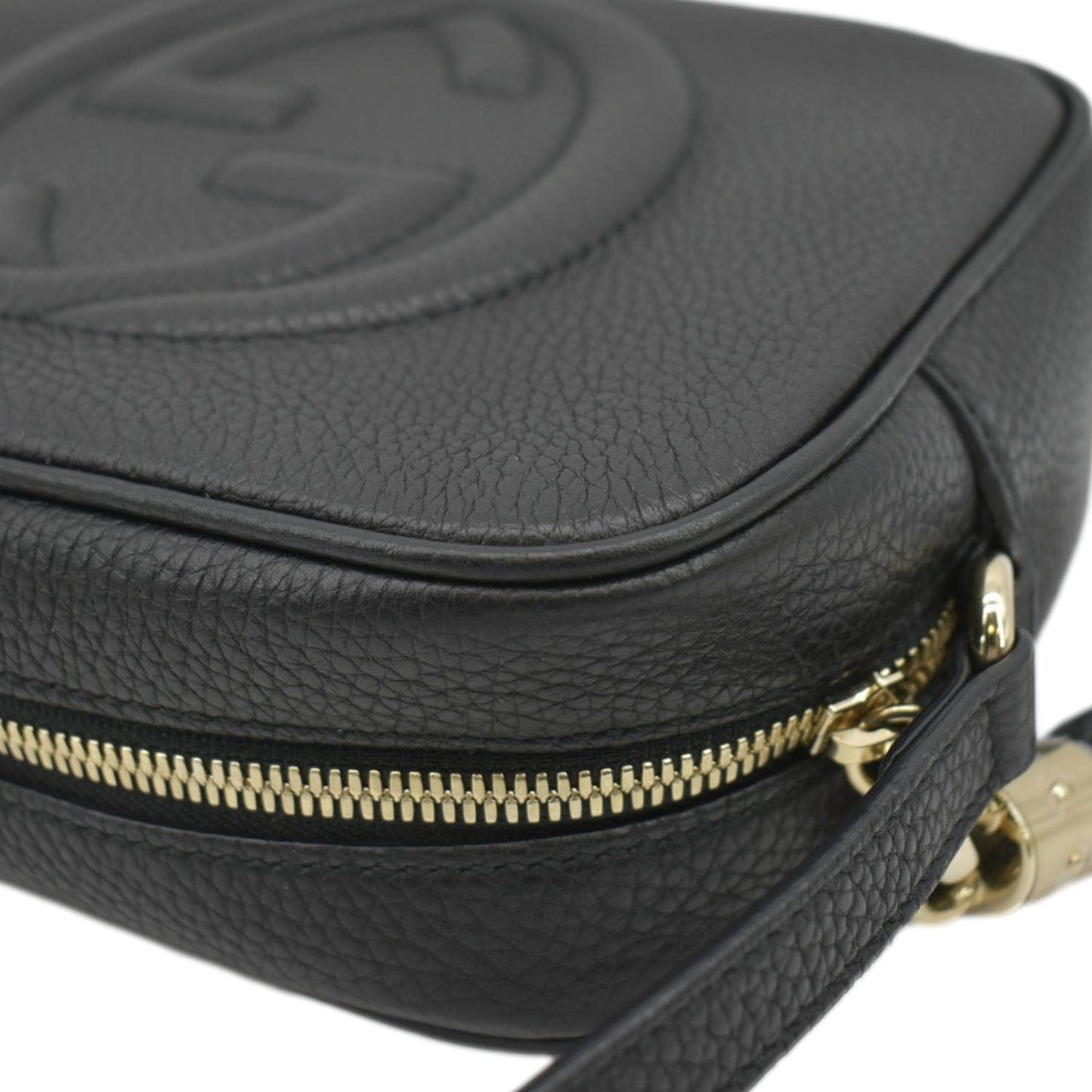 GUCCI  Soho Disco Leather Crossbody Bag Black 308364