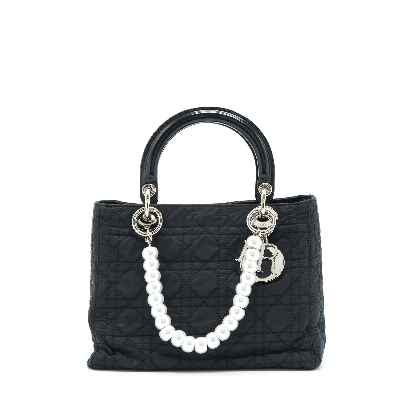 Dior   Medium Lady Dior Nylon/Fabric Black